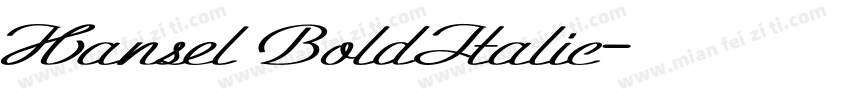 Hansel BoldItalic字体转换